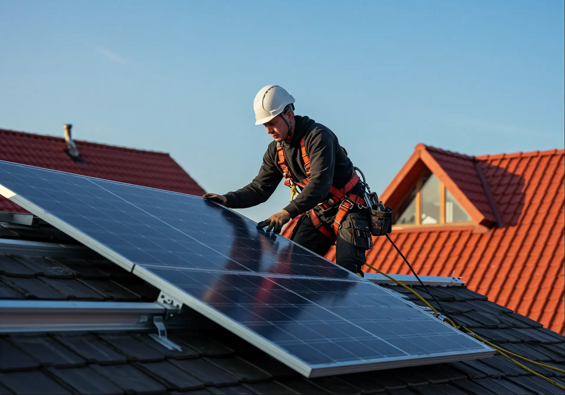 Cypress solar panel roof installation